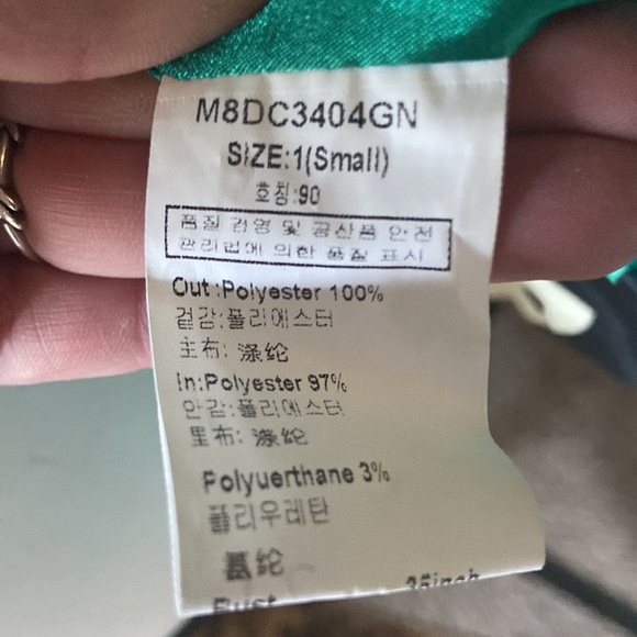 Monte Milano Spring Jacket Womens Small Floral 3/4 Sleeves Black Green White NWT - Picture 10 of 12